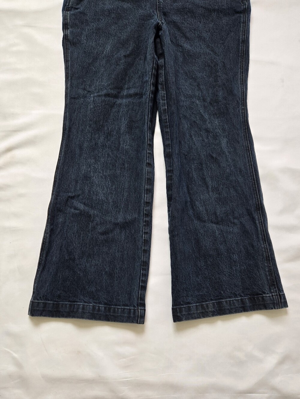 Madewell Denim Overalls Women's Size 16 Black Zip Front Wide Leg Jumpsuit - Picture 5 of 13